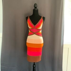 Missoni women’s dress, size 6, pink and brown sunset dress.